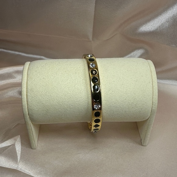 EUC - Kate Spade New York Black Spot The Spade Bangle - Picture 7 of 11